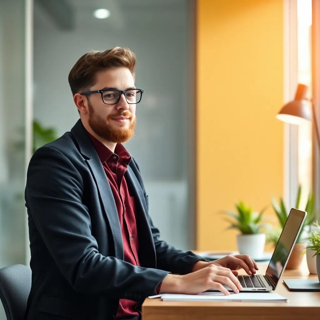 Nederlandse mannelijke ondernemer met bril en baard