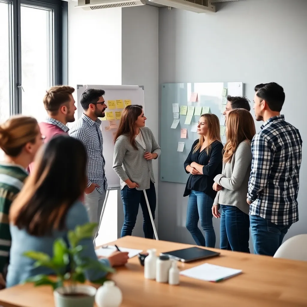 Nederlandse startup team brainstormt tijdens een creatieve sessie