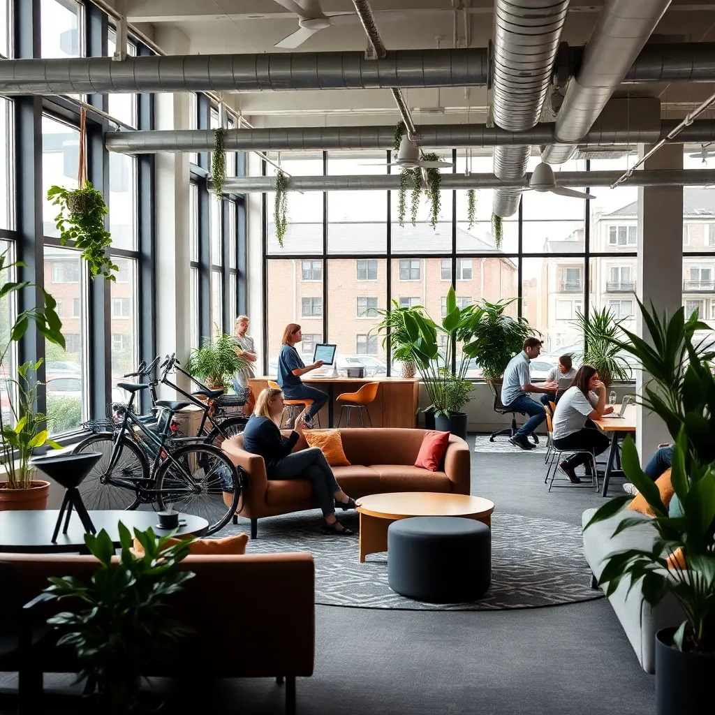 Diverse startup team in een open kantoorruimte tijdens een informele vergadering